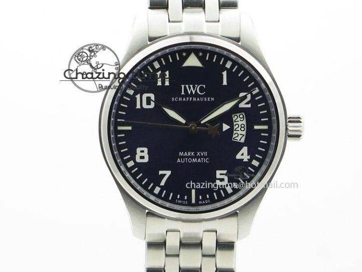 MIROTIME 0504 Affordable Mark XVII IW326501 FKF 1:1 Best Edition Black Dial on Black Leather Strap 7131